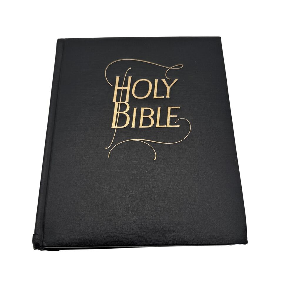 Vintage 1962 Family Bible from Southwestern Company Black 3196 & Bookmarks